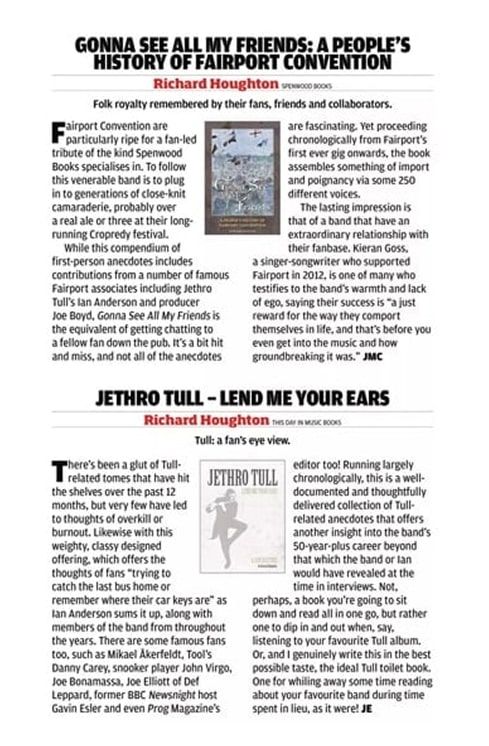 Book review in magazine