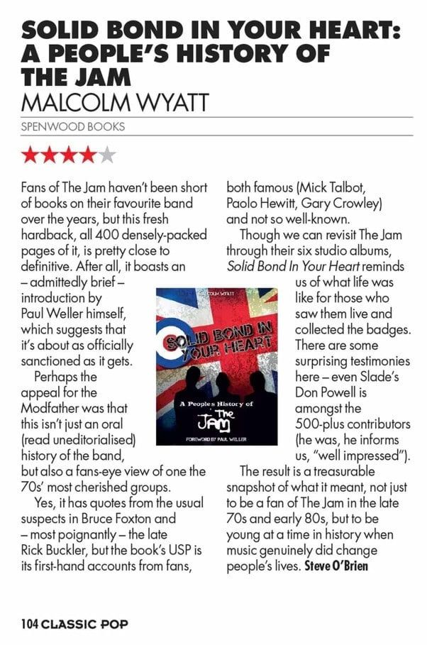 Book review in magazine