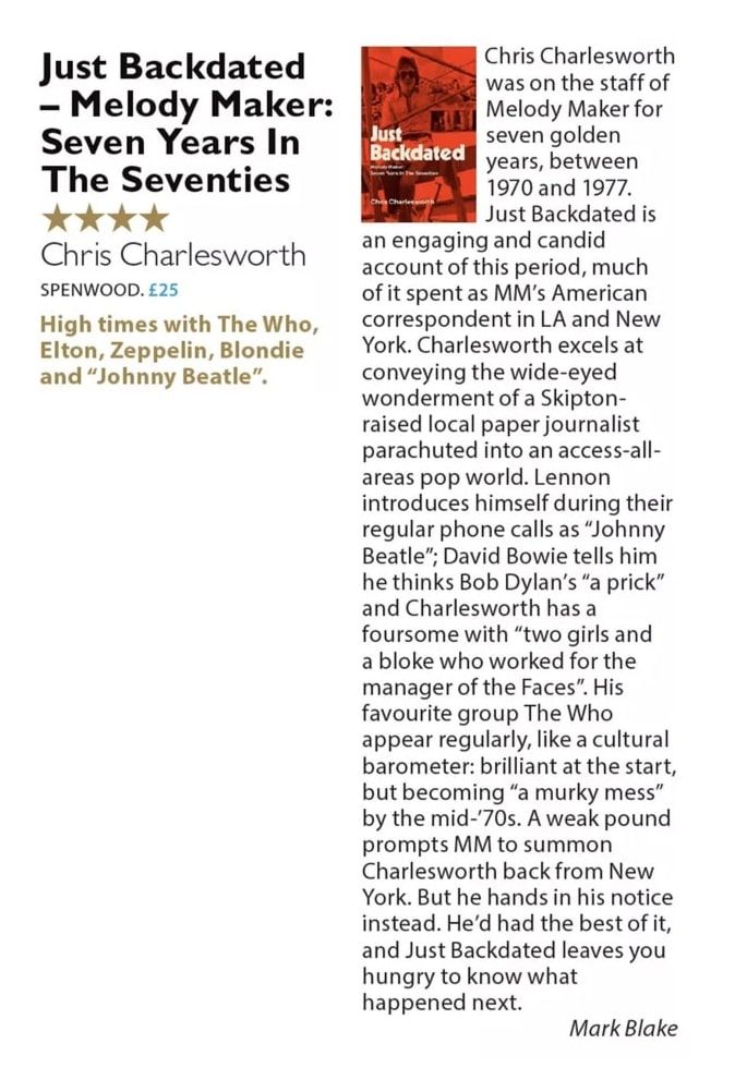 Book review in magazine